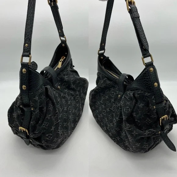 ❌SOLD❌Authentic NEW Louis Vuitton monogram black denim XS Mahina - Picture 11 of 17